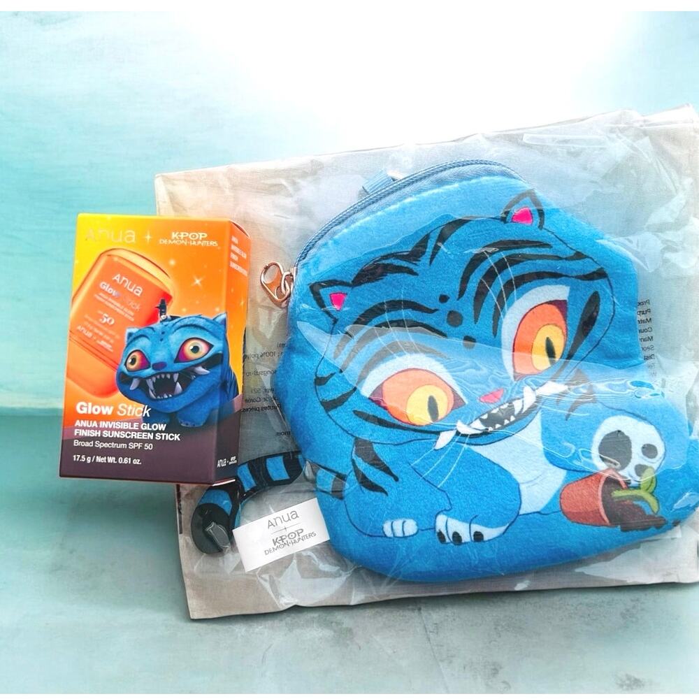 Anua Glow Stick SPF 50 + KPop Demon Hunters Derpy Pouch NWT